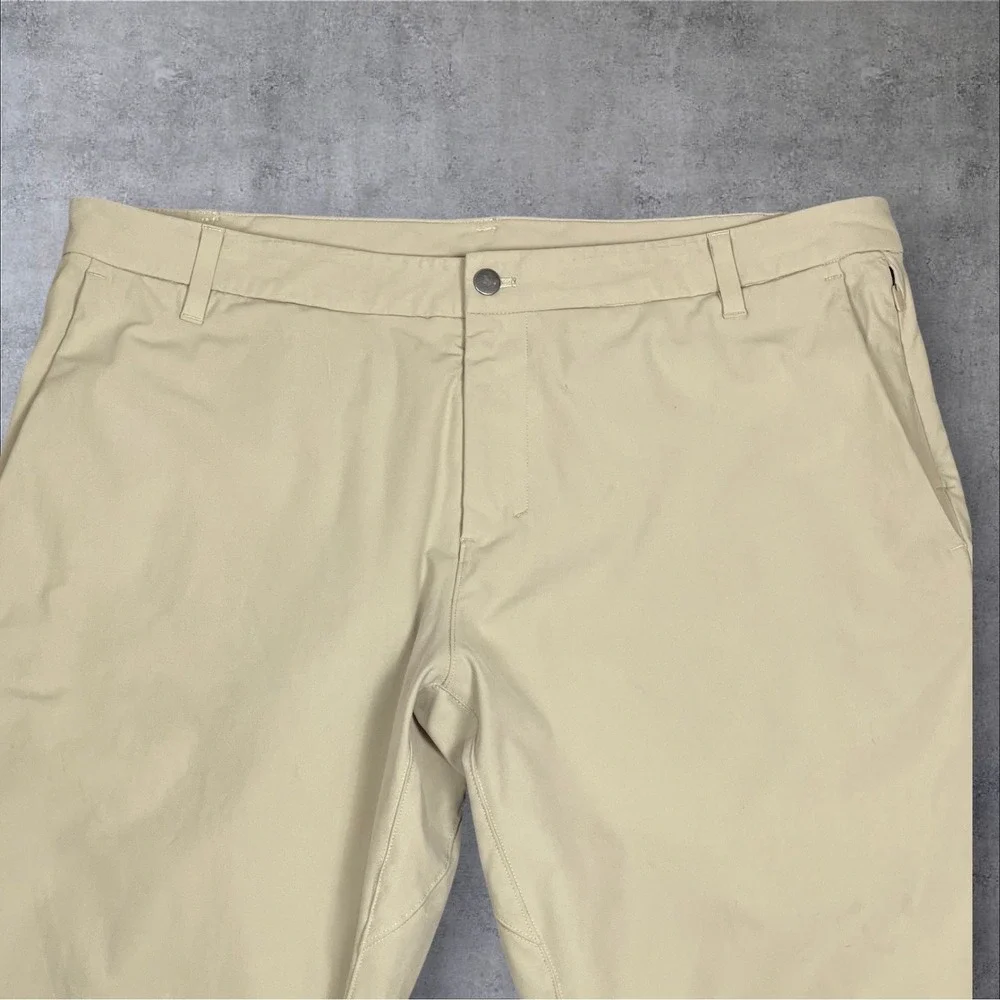 Lululemon ABC Beige Trouser Pants Warpstreme Men's 40  Comfort Stretch Khaki